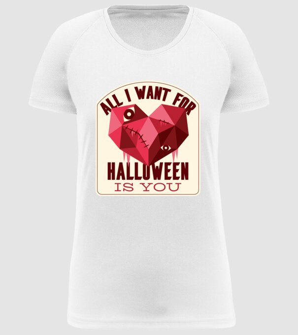 All I want for Halloween is You model alb pe tricou