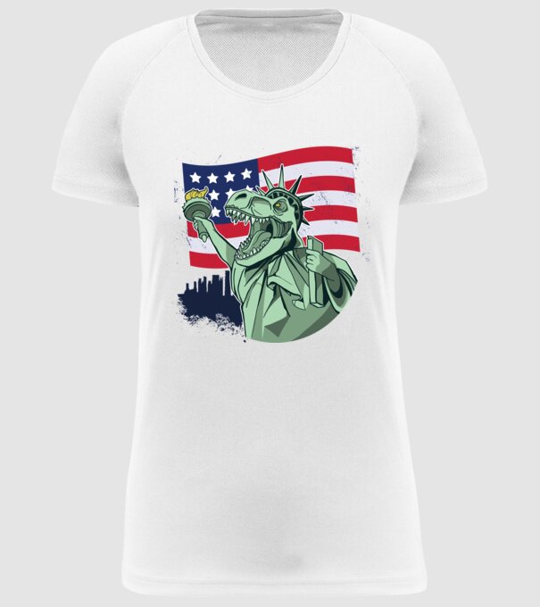 Ziua Independenței americane 4 iulie T-rex model alb pe tricou