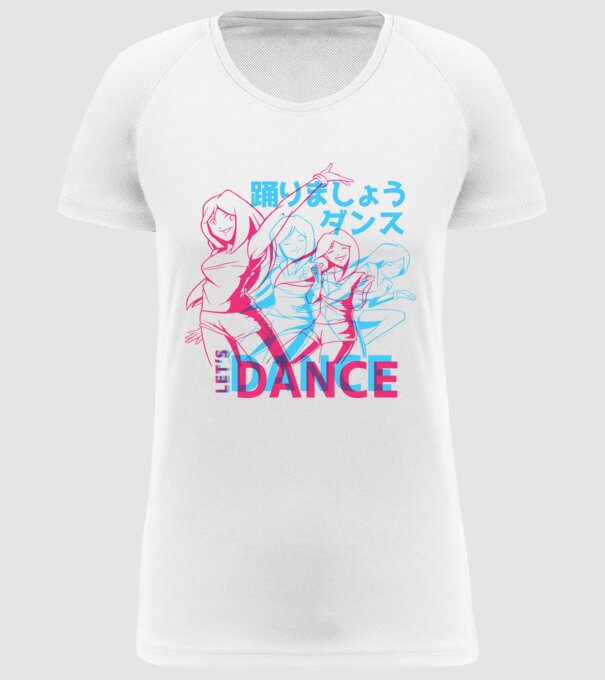 Anime Dance model alb pe tricou