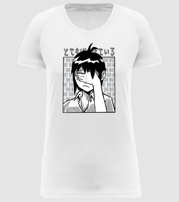 Cap Anime model alb pe tricou