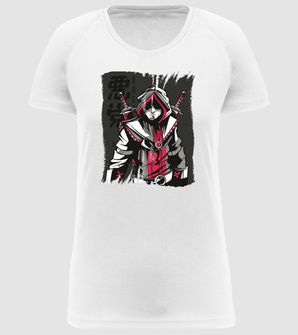 Războinic Anime model alb pe tricou