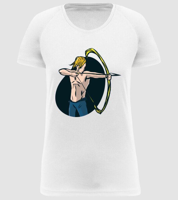 Fată arcaș Anime model alb pe tricou