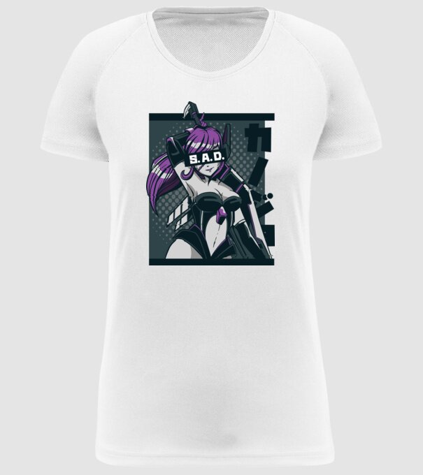 Anime fată model alb pe tricou