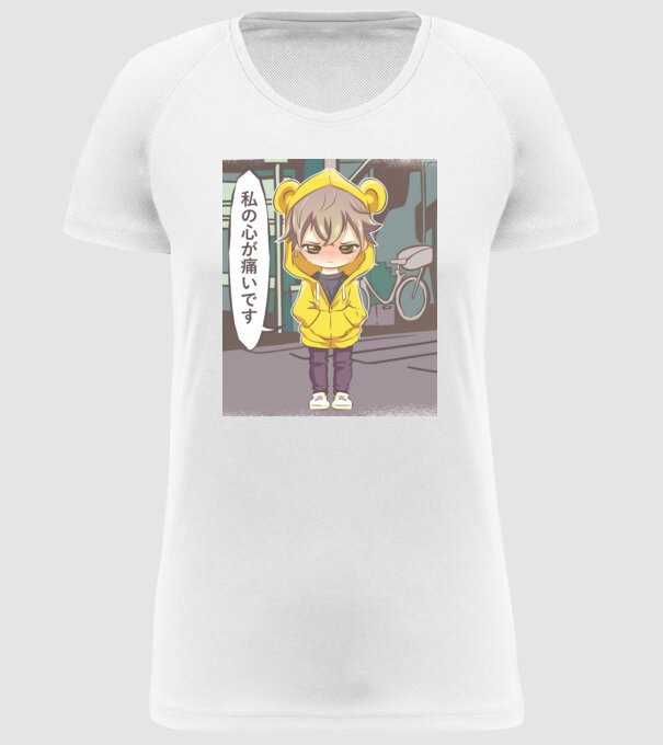 Anime Manga scenă model alb pe tricou