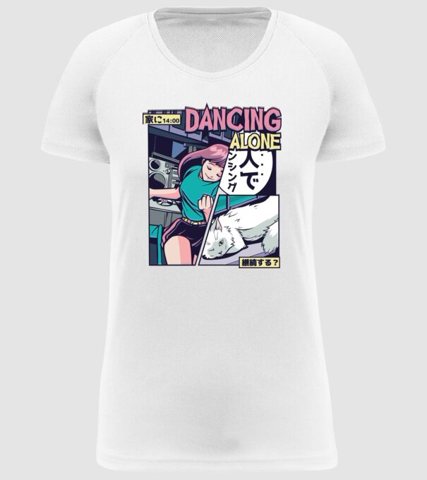 Anime Vaporwave benzi desenate model alb pe tricou