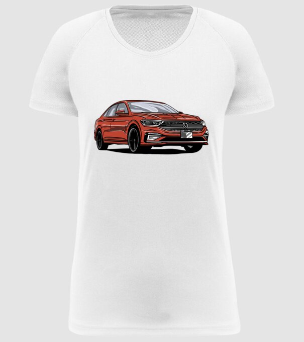 Mașină model alb pe tricou