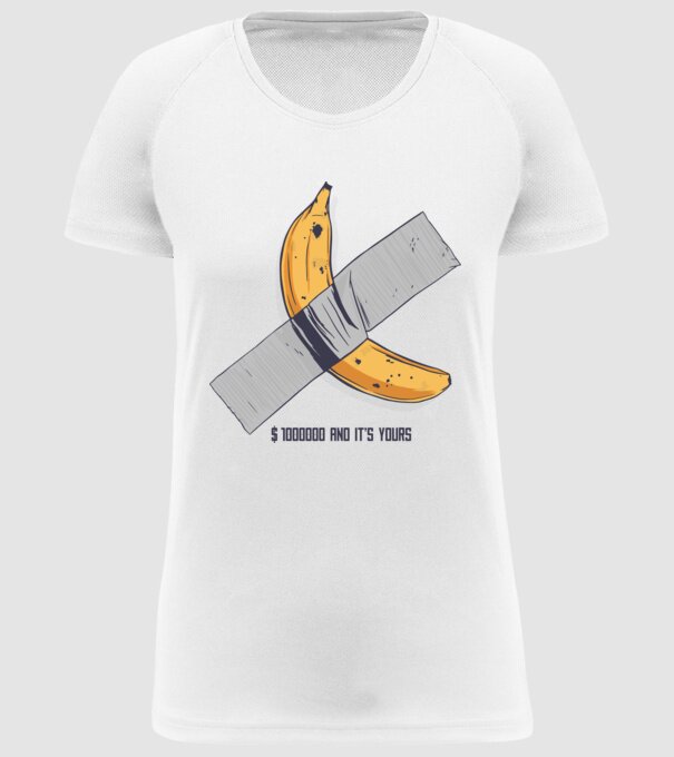 Ultima banană model alb pe tricou