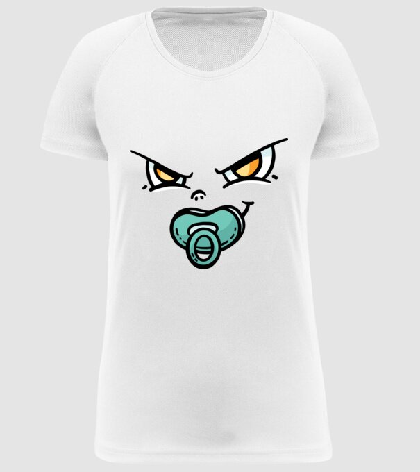 Zâmbet de bebe model alb pe tricou