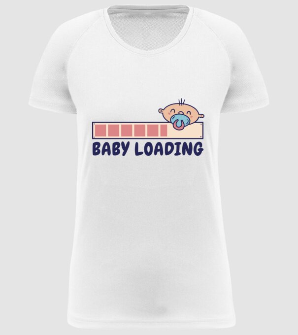 Bebe program încărcare model alb pe tricou
