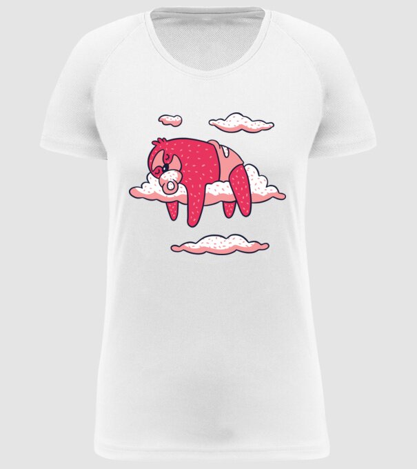 Bebeluș Leneș doarme model alb pe tricou