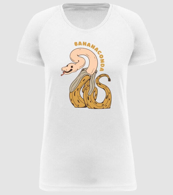 Bananaconda model alb pe tricou