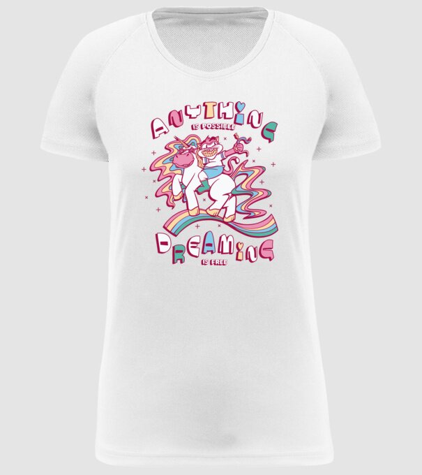Orice este posibil Unicorn model alb pe tricou