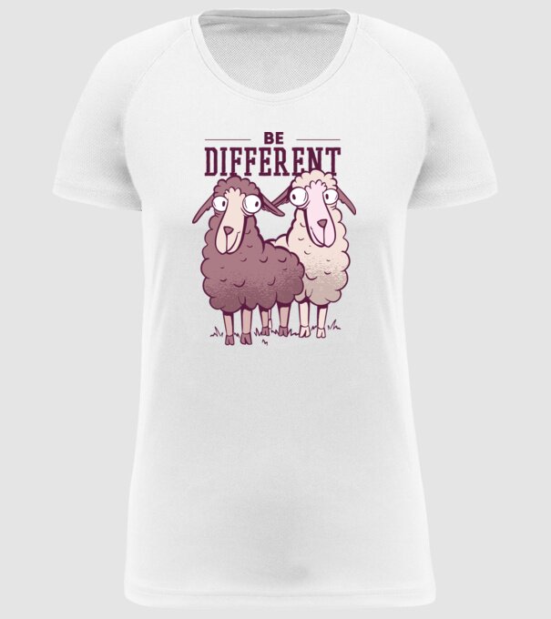 Be different - Fii diferit model alb pe tricou