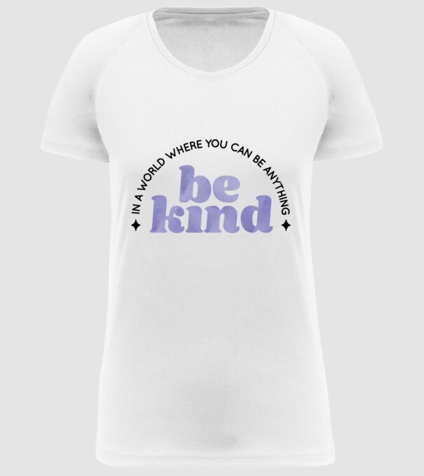 Be kind model alb pe tricou