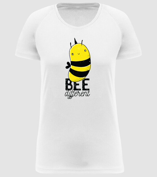 Bee different tricou albinuță model alb pe tricou