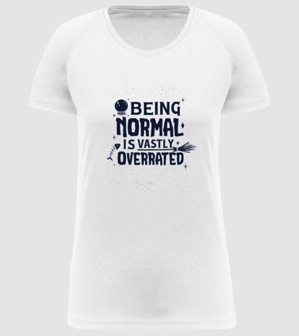 Being Normal is Vastly Overrated model alb pe tricou