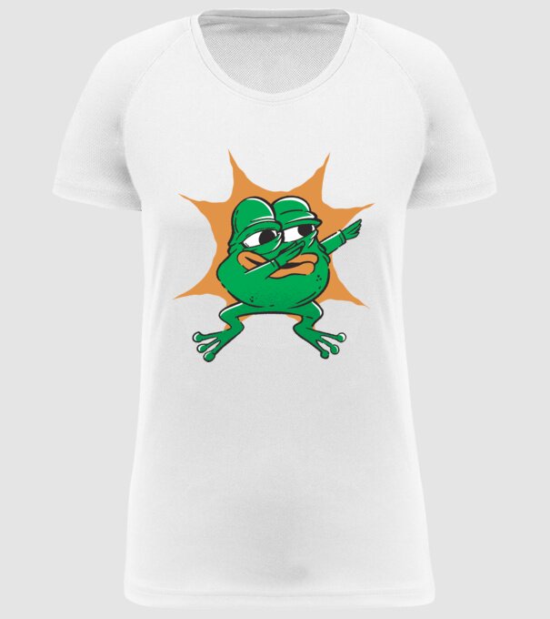 Broască DAB model alb pe tricou