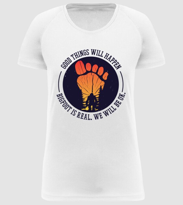 Bigfoot is real model alb pe tricou