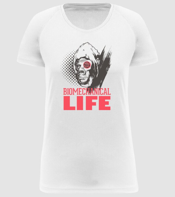 Biomechanical Life 2 model alb pe tricou