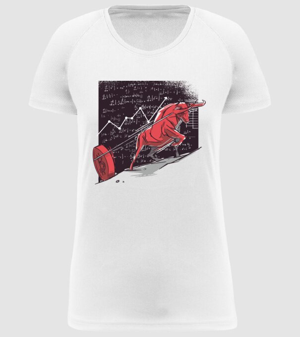 Taur Bitcoin model alb pe tricou
