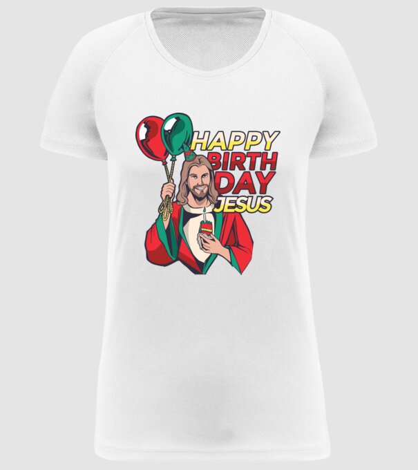La mulți ani, Isus model alb pe tricou