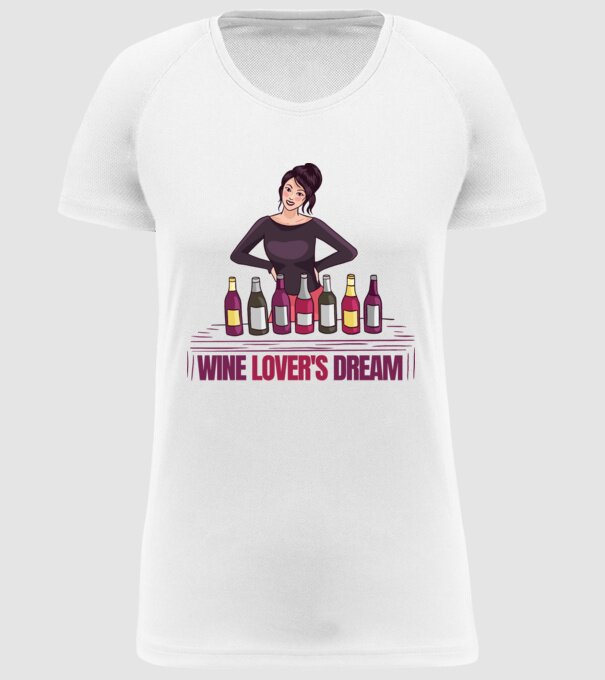 Degustare de vinuri model alb pe tricou