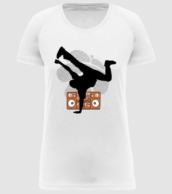 Dansator Break model alb pe tricou