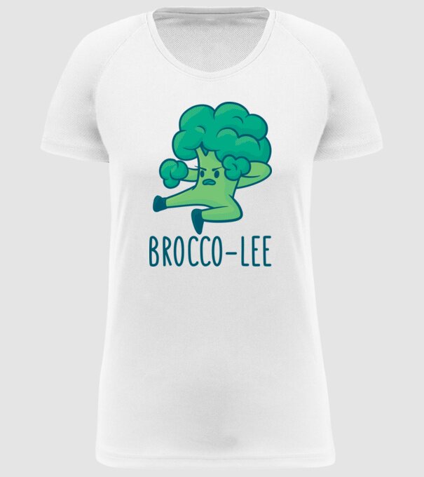 Brocco-Lee - Broccoli Karate model alb pe tricou
