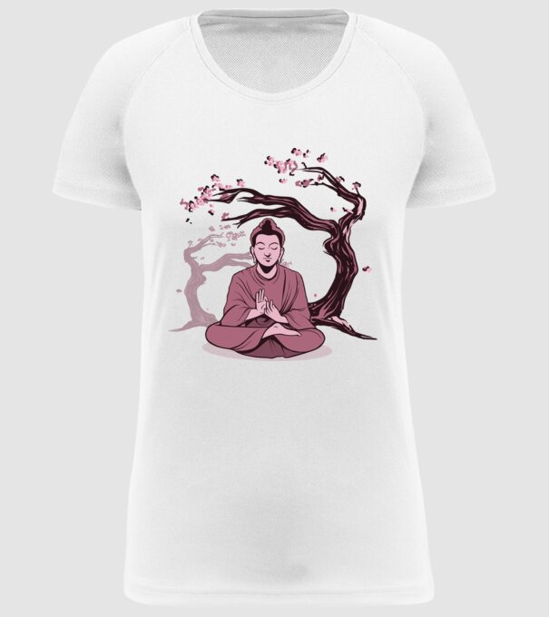 Buddha Meditație model alb pe tricou