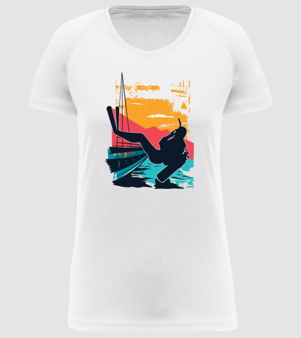Tricou Scafandru Retro model alb pe tricou