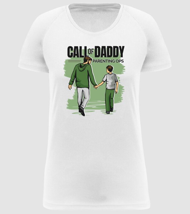 Call of Daddy - Pentru tata model alb pe tricou