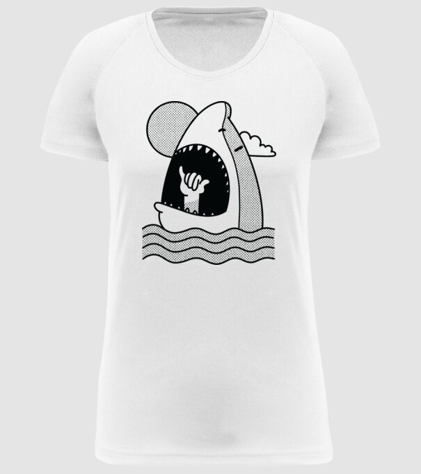 Rechin Aloha model alb pe tricou
