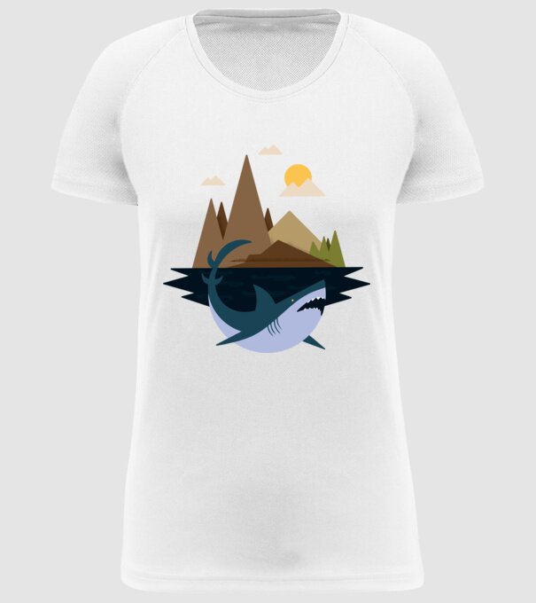 Rechin Natură model alb pe tricou