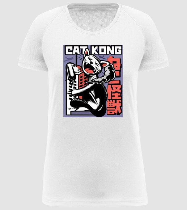Cat Kong model alb pe tricou