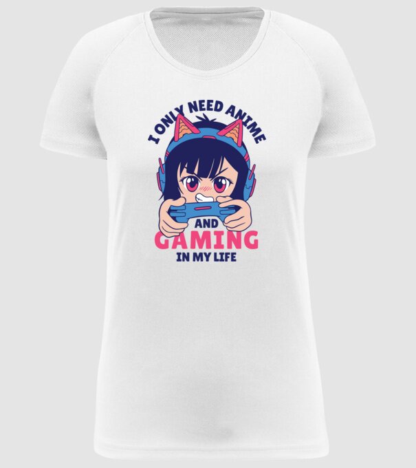 Am nevoie doar de Anime și Jocuri model alb pe tricou