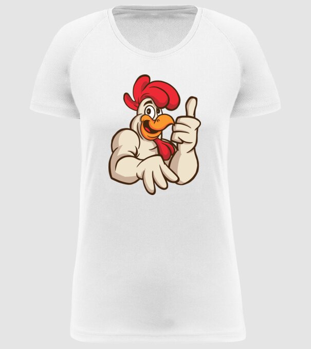 Pui model alb pe tricou