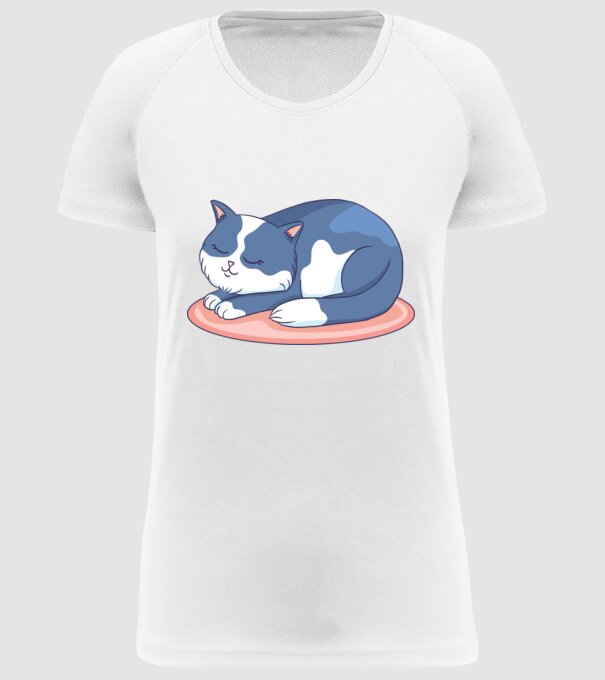 Pisicuță drăguță model alb pe tricou
