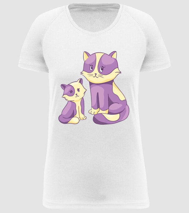 Pisicuțe drăguțe model alb pe tricou