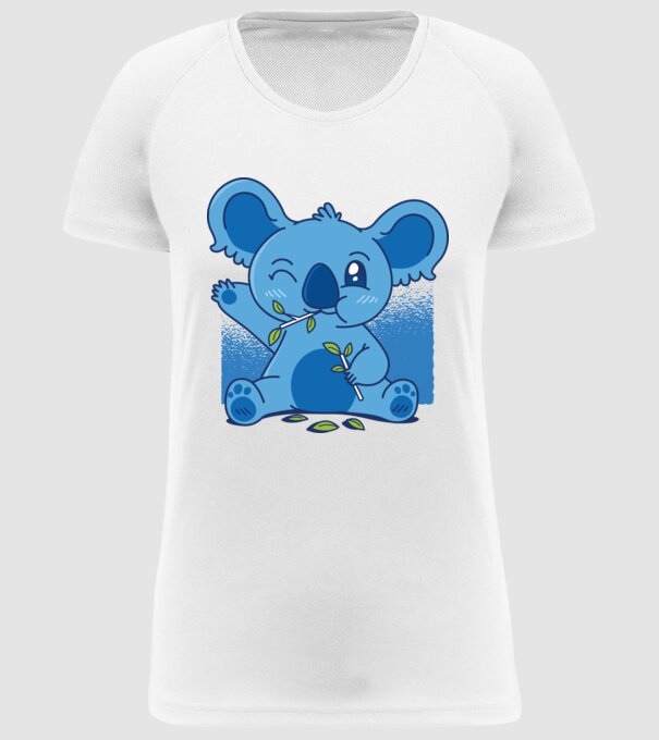 Koala drăguț model alb pe tricou