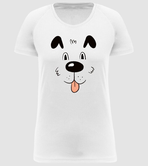 Cap Câine drăguț model alb pe tricou