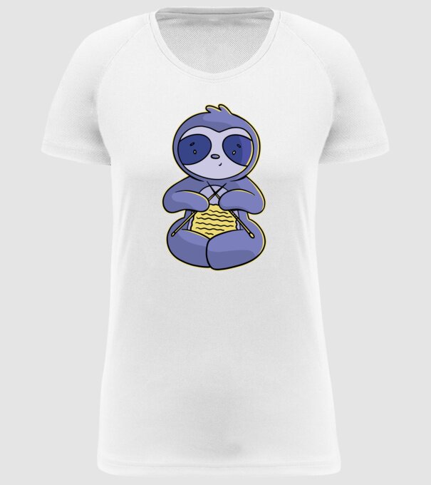 Leneș drăguț tricotând model alb pe tricou