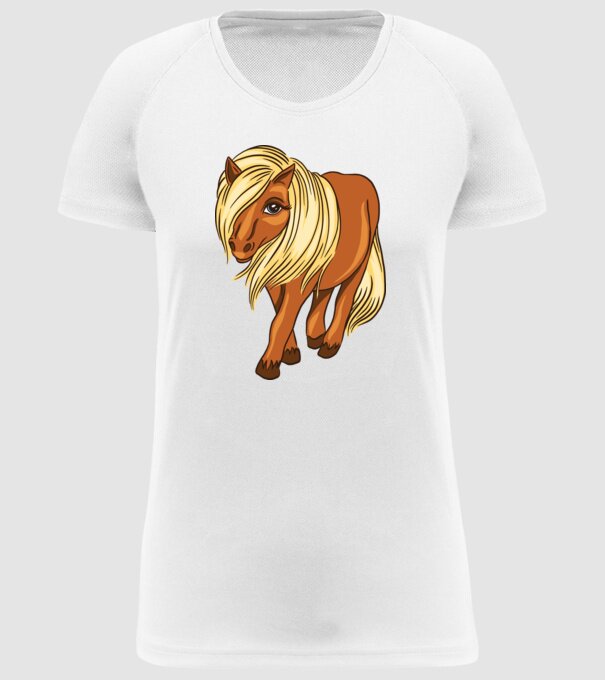 Ponei drăguț model alb pe tricou