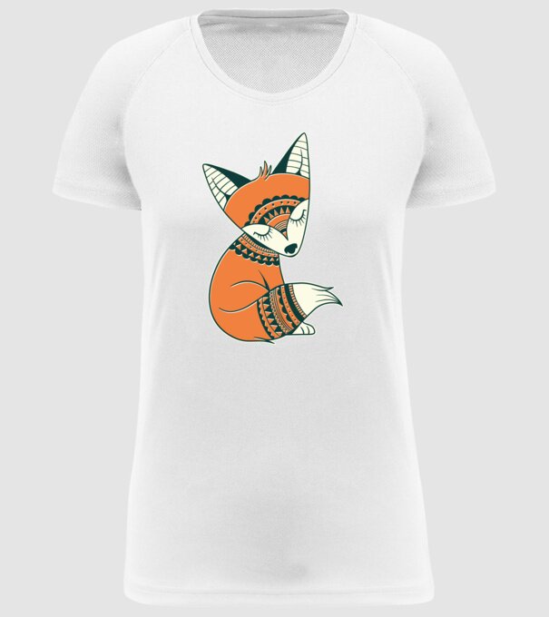 Vulpe drăguță model alb pe tricou