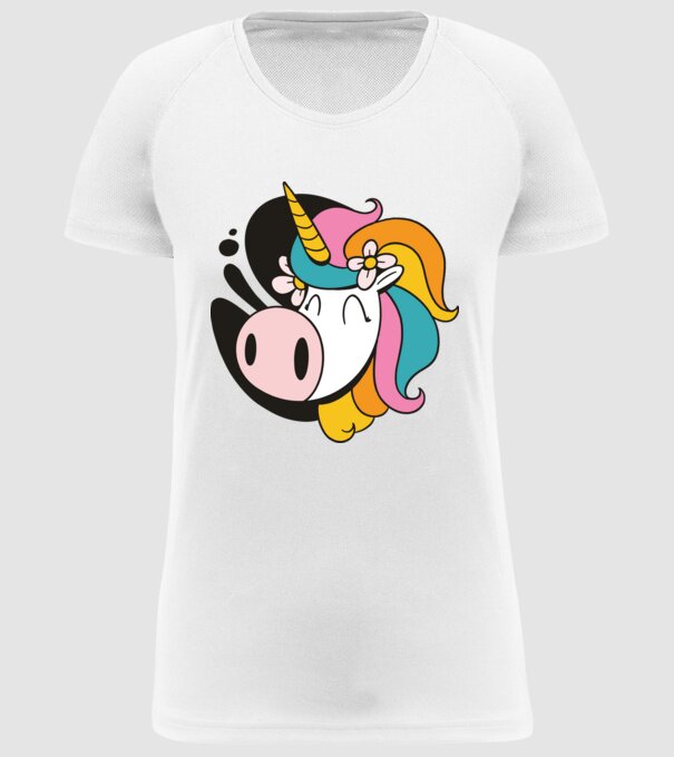 Unicorn drăguț model alb pe tricou