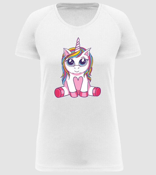 Unicorn drăguț model alb pe tricou
