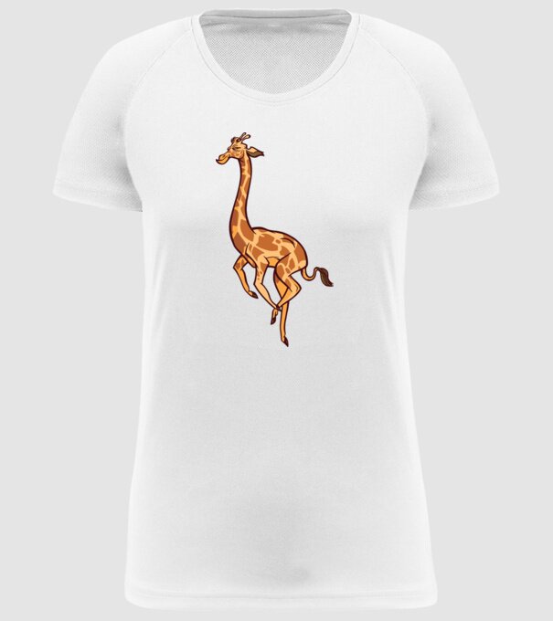 Girafă drăguță model alb pe tricou