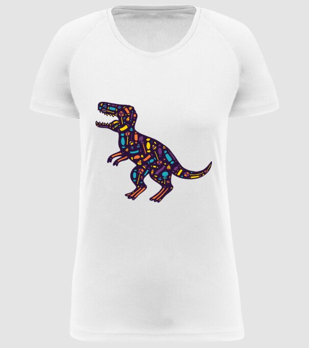 Dino bomboane model alb pe tricou