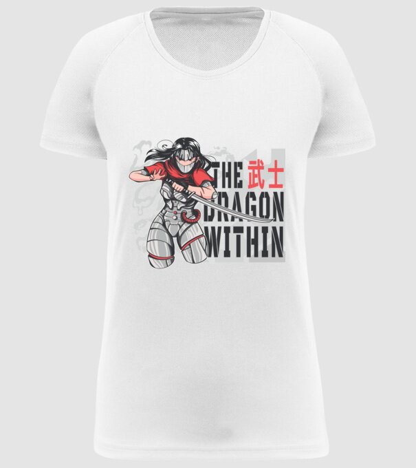 Cyborg Ninja fată Anime model alb pe tricou