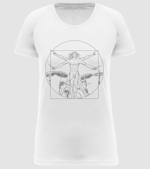 Da Vinci tobe model alb pe tricou