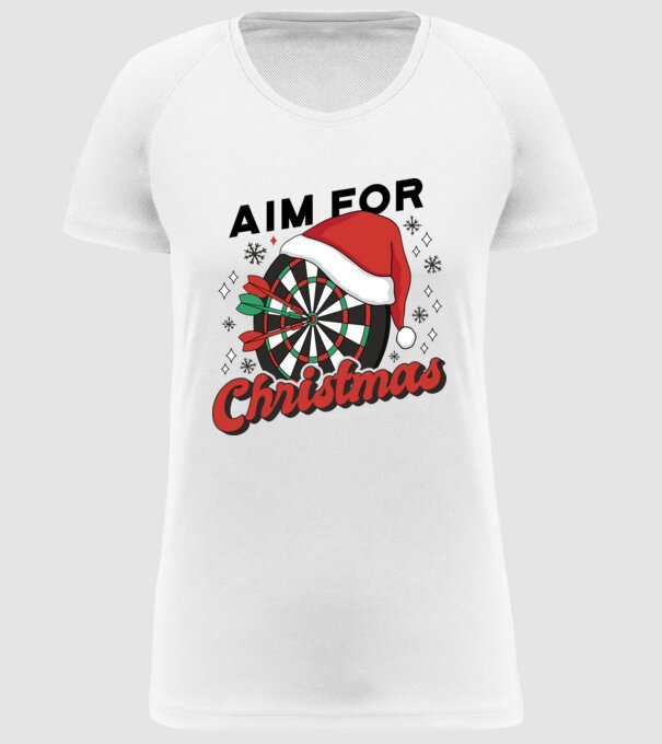Darts Crăciun model alb pe tricou